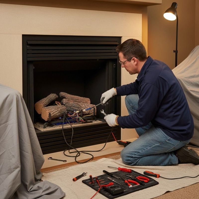 Fireplace Hearth Repair detail